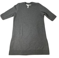 Fabletics Elena Gray Womens Size Medium 3/4 Sleeve Short Sweatshirt Dress NWOT