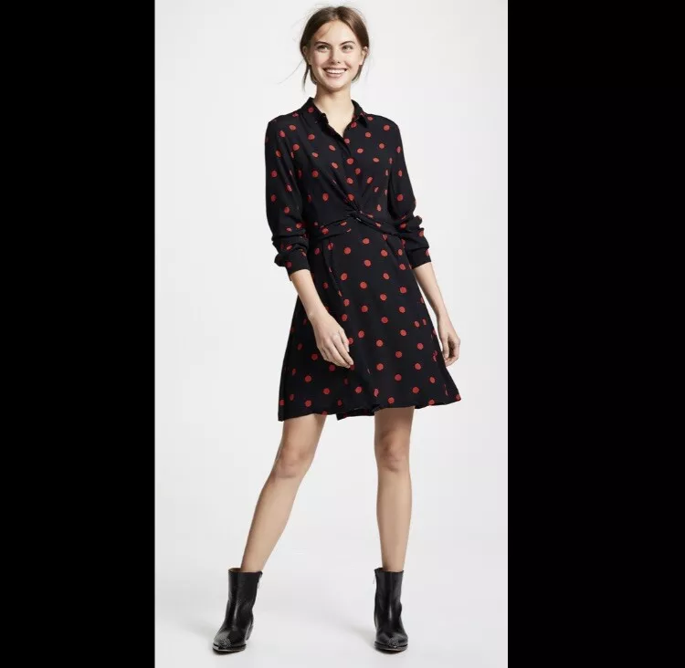 Ganni barra hotsell crepe wrap dress