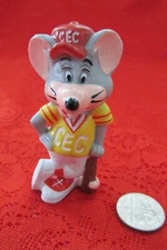 Vintage 1986 Showbiz Pizza Time Chuck E Cheese Mouse PVC Mini Figurine 2.5"