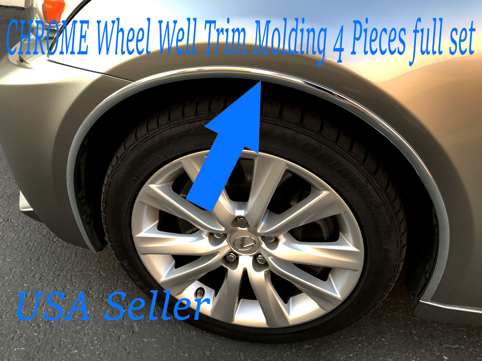 For Lexus2004-2022 Models - Set Of 4 Chrome Fender Wheel Well