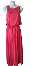 Womans Dress Yumi coral maxi belted sleeveless size 14 new