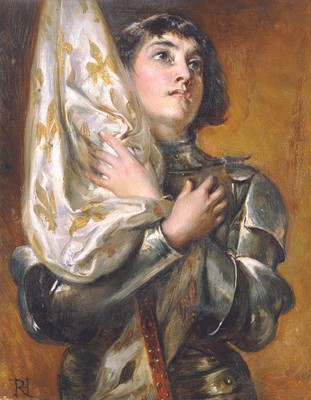 Robert Alexander Hillingford ''Joan Of Arc'' british victorian Red Artwork Print