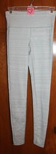 ATHLETA Ladies' XS ATHLETIC LEGGINGS textured light gray w/ 27.5" inseam EUC