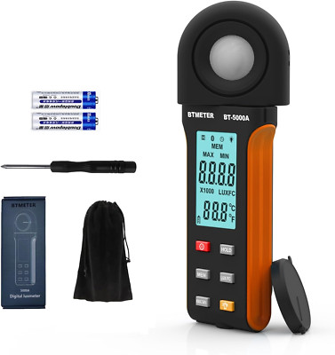 Digital Lux Meter Light Tester 0.1 400000 Lux FC Lumen Logger for Plant Grow
