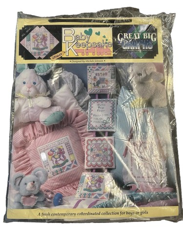 Vintage Great Big Graphs Baby Keepsake Counted Cross Stitch Pattern Booklet - Picture 2 of 4