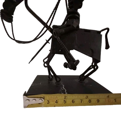 Vintage Don Quixote Brutality Steam Punk Metal Art Sculpture Based On Picasso - Picture 4 of 16