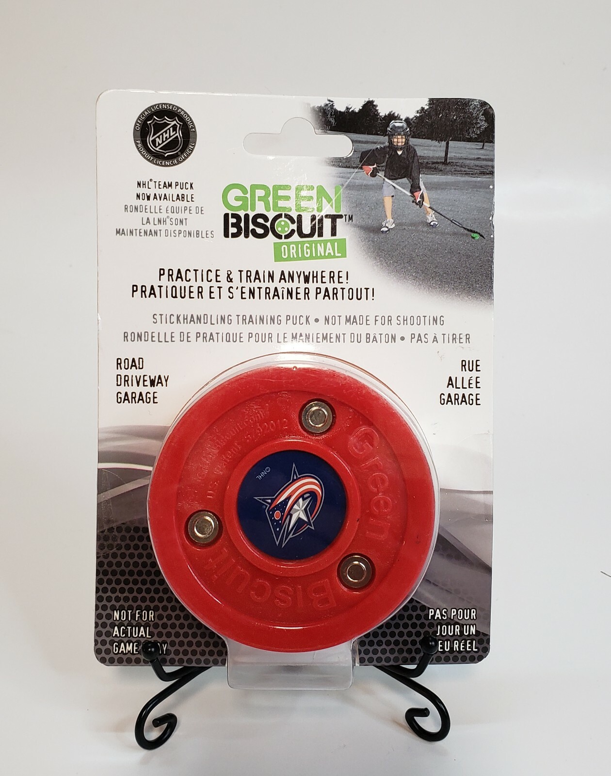 Hockey Practice Puck Green Biscuit Original NHL Columbus Blue Jackets 