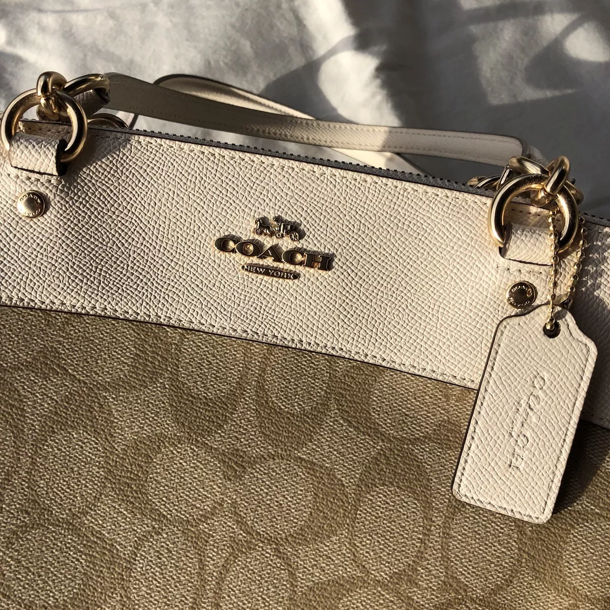 Coach cream bag sale