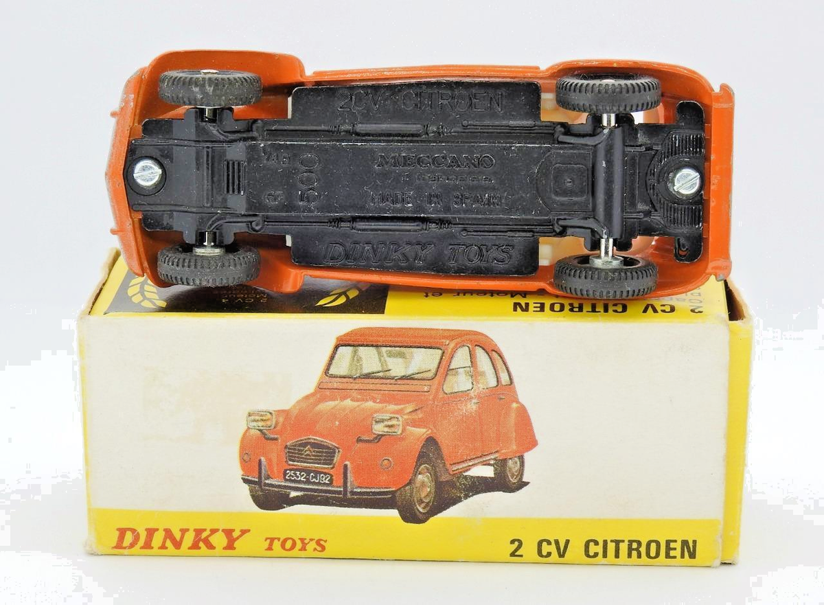 DINKY TOYS SPAIN BOXED No.500 CITROEN 2CV IN ORANGE 1976-78