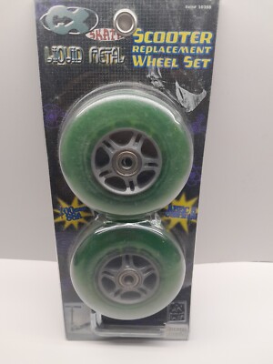 CX Skate Liquid Metal Scooter replacement wheel set 100mm Green Wheels 10388