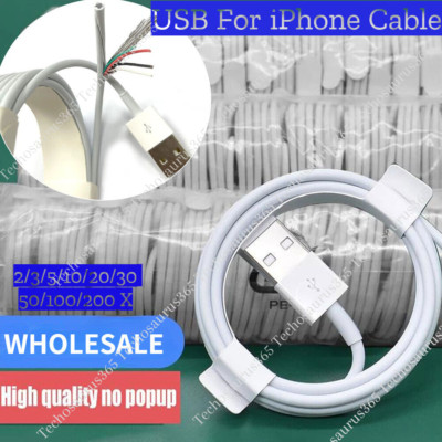 Wholesale USB Charger Cable Cord 3/6FT For Apple iPhone 14 13 12 11 Pro Max XR 8