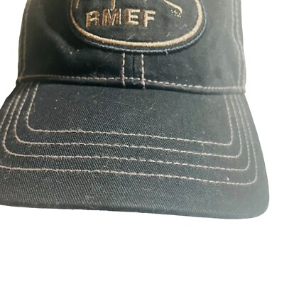 RMEF Rocky Mountain Elk Foundation Black Twill Adjustable