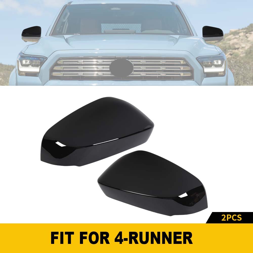 2PCS Gloss Black Rearview Side Door Mirror Covers For 4Runner 2025+ Accessories