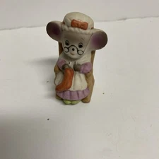 Vintage Ceramic Homco Grandma  Mouse in Rocking Chair  Figurine Cottage Core