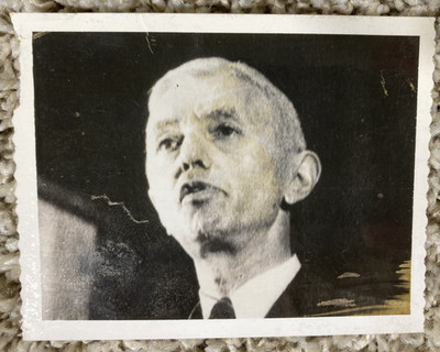 Vintage Fmr. USN Admiral Hyman G. Rickover Type 1 Polaroid Photograph B/W