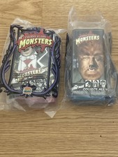 Lot of 2 Burger King Kids Club 1997 Universal Studios Monsters Dracula Wolf VTG