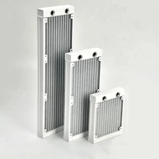 OCOCOO 120mm 240mm 360mm Radiator Aluminum G1/4" Threads Water Cooling White