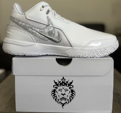Size 12 - Nike Zoom LeBron NXXT Gen AMPD White/LT Smoke Grey FJ1566-102 Men s