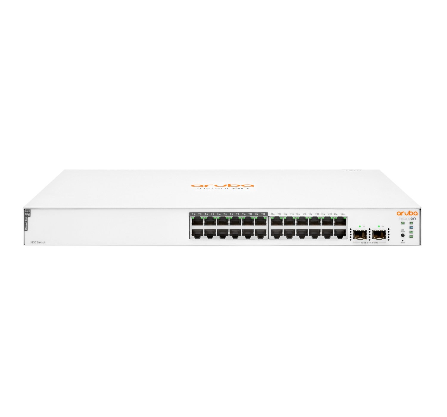 HPE Aruba Networking Aruba Instant On 1830 24G 12p Class4 PoE 2SFP 195W Managed