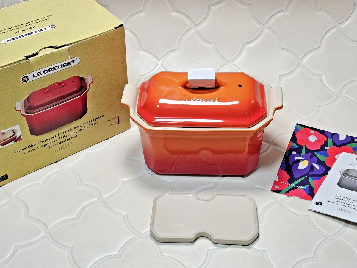 Le Creuset Heritage Stoneware Pate Terrine w/ Press 0.8L Flame