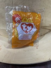 McDonald's Ty Teenie Beanie Baby Bongo the Monkey 2 1998, New Sealed