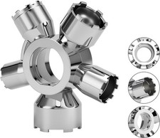 Upgraded Metal 10-In-1 Faucet Aerator Tool - Heavy-Duty Removal Key Kit M16.5