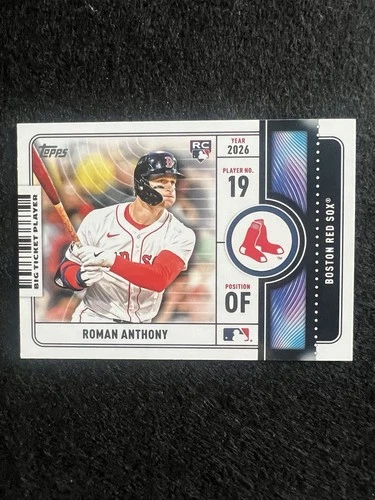 2026 Topps Series 1 Roman Anthony Big Ticket Player RC #BTP-23 Boston Red Sox