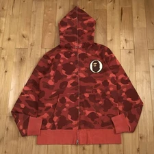 BAPE Red camo full zip hoodie a bathing ape NIGO Size L