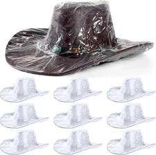 10 Pack XL Cowboy Hat Covers Waterproof Dust Rain Protector Elastic Travel Caps