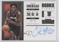 2017-18 Panini Contenders Rookie Ticket Variation 36/75 Caleb Swanigan Auto 3c7
