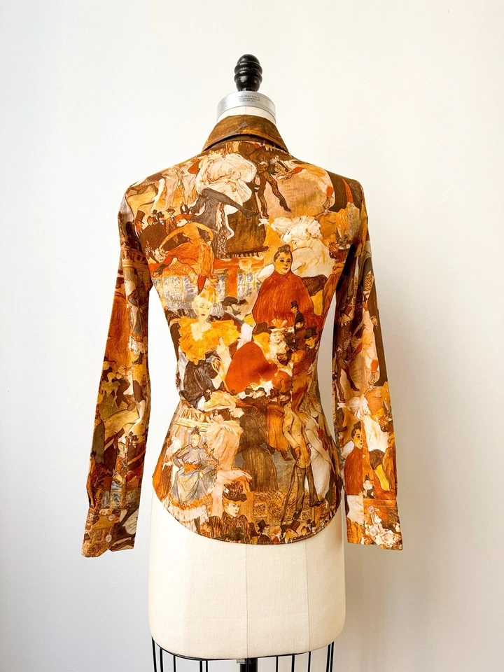 Camisa estampada Toulouse Lautrec People vintage años 70 | XS Foto 3 de 4