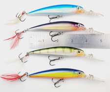 Rapala Lures Lot Z1 - X-Rap 4" Diving Jerkbait - 4 units