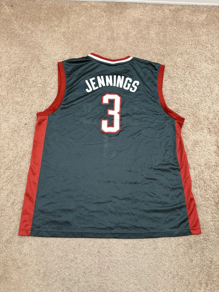 Camiseta deportiva de baloncesto Adidas Milwaukee Bucks Brandon Jennings #3 NBA para hombre talla XL Foto 2 de 4