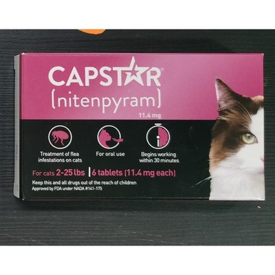 NEW Nitenpyram 11.4mg 6 Tablets For Cats 2-25 LBS US Stock --Exp 02/2028+