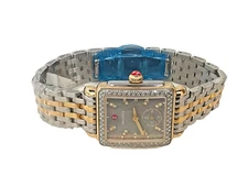 Michele Deco Mid Diamond 2-Tone SS/ YG Gray MOP Diamond Dial Watch MWW06V000132