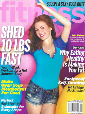 Fitness Magazine Isla Fisher Weight Loss Best Swimsuits Self-Tanning Tips 2013