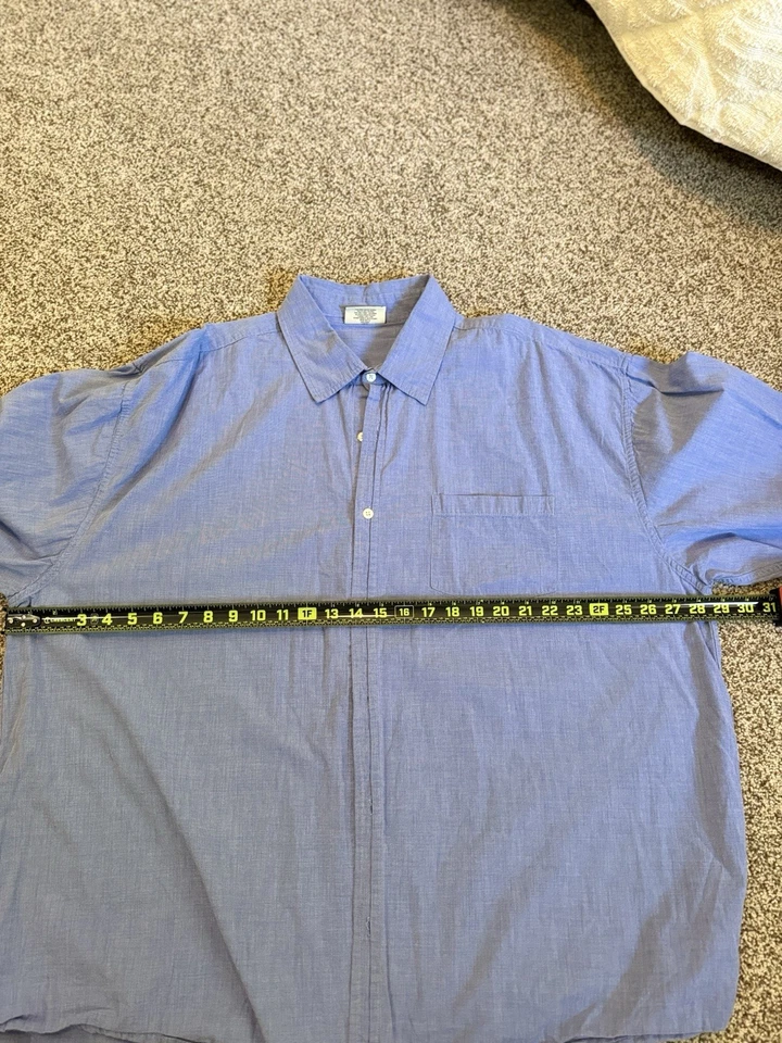 Camisa abotonada de inspiración vintage de Steve & Barry's manga larga para hombre 3X Foto 4 de 4