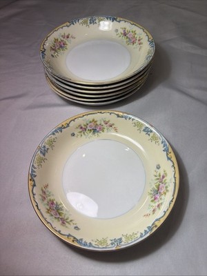 Antique Noritake 1918 N920 Set Of 7 Soup Bowls Beautiful Pattern.