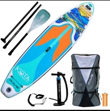 Rave Sports Kota iSUP Inflatable Stand Up Paddle Board Package Mountain Lake