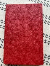 Smythson of Bond Street Red Leather Panama Notebook RRP £60 BN