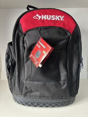 #ad Husky 16 In. Heavy Duty Rubber Bottom Tool Backpack $39.00