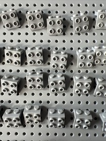 Lego Light Bluish Gray Brackets Inverted Castle Star Wars Vintage 70pcs