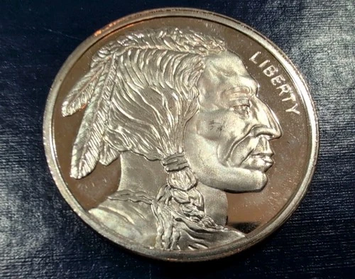 One Troy Ounce .999 Fine Silver Buffalo Round