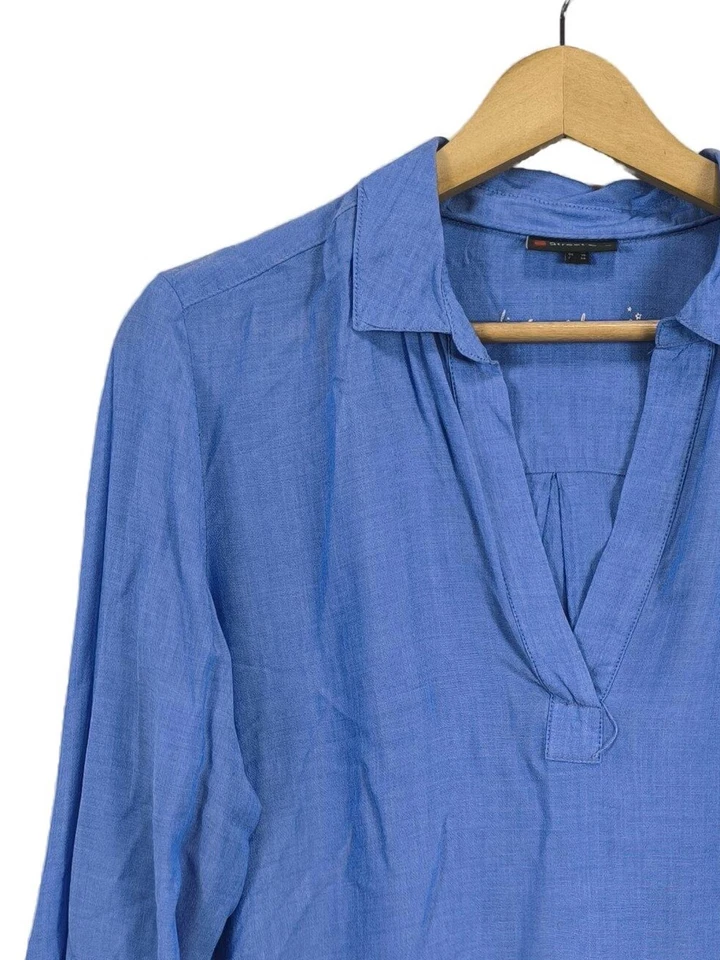 STREET ONE Blusa-camisa Mujeres Blusa Talla EU 36 azul look casual - Imagen 3 de 4