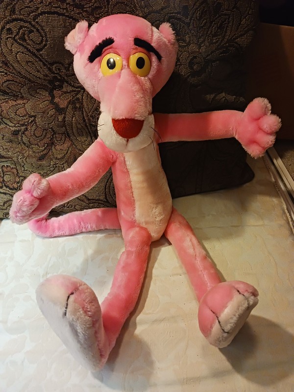 Pink Panther Plush Stuffed Animal Toy 24" bendable 24k brand 1992