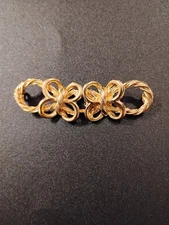 Vintage Ornate Clasp Sewing Accessory Coat Cape Garment Gold Tone Knot La Mode