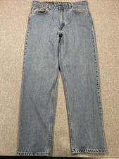 Vintage Levis 550 Jeans Mens 36x32 USA Made 90s Light Wash Denim 1997 Straight