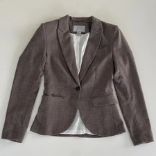 H M Houndstooth Career Blazer sz 2