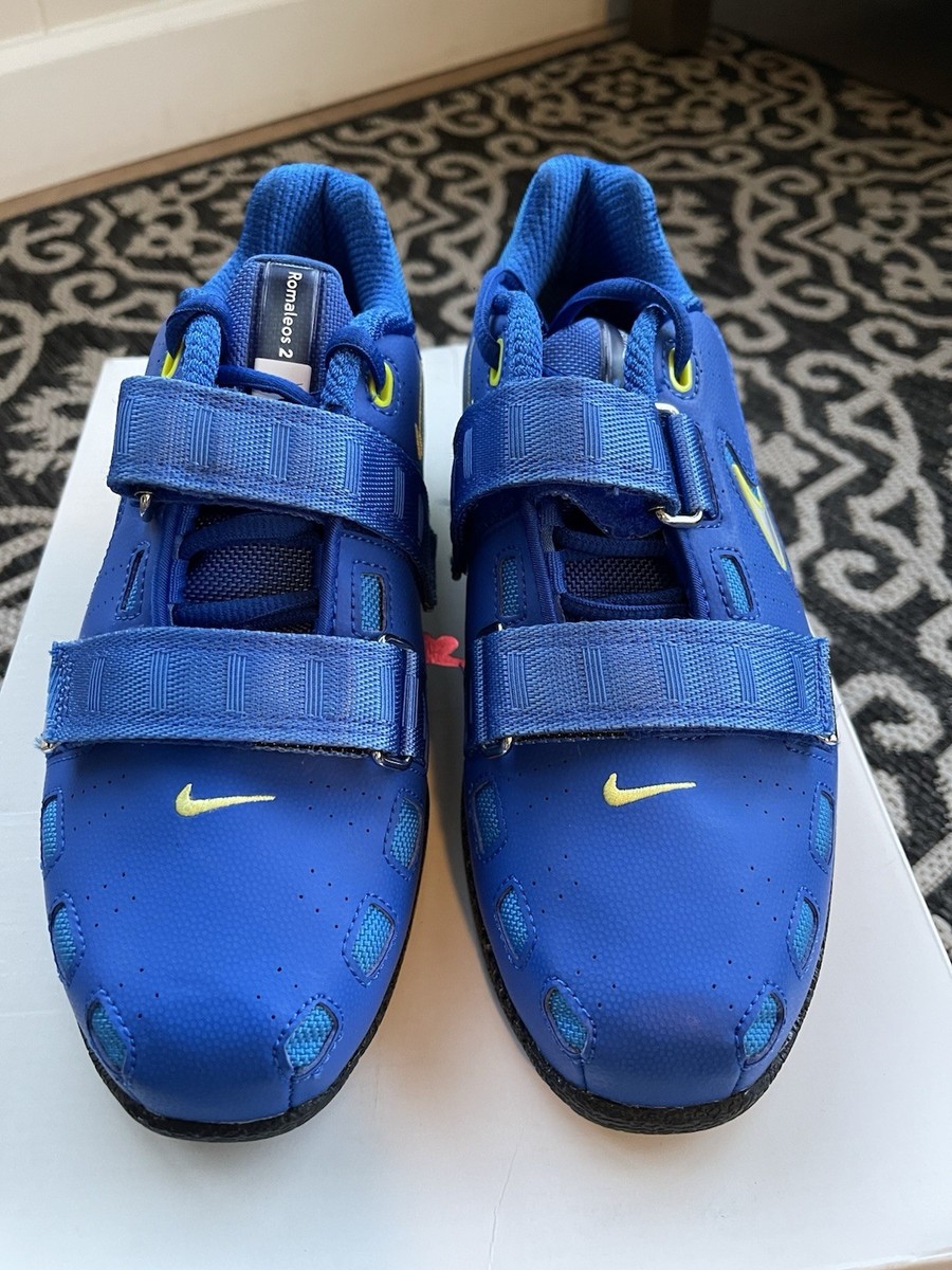 NWOB MENS NIKE ROMALEOS 2 476027-417 HYPER COBALT WEIGHT LIFTING