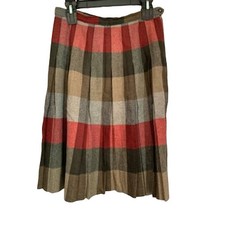 Century of Boston Vintage All Wool Pleated Skirt 28 Waist